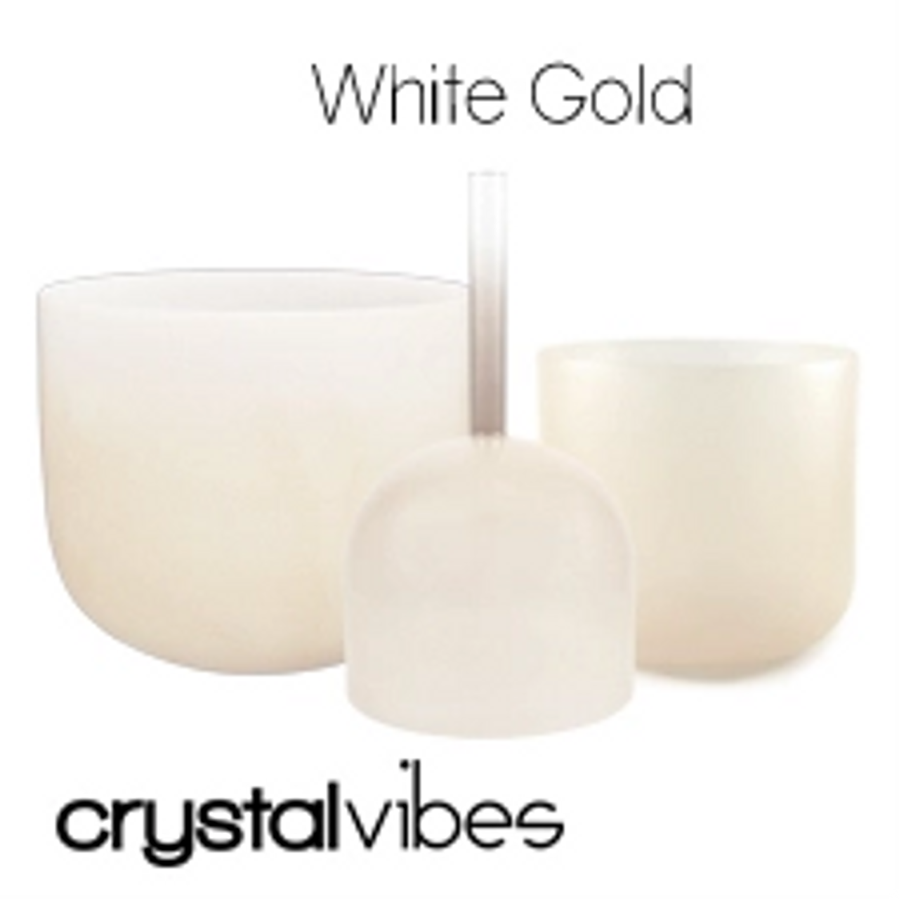 White Gold Fusion Crystal Singing Bowls